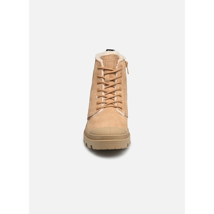 Palladium chaussures palladium pallabase ochre tan nubuk zip wl beige9153701_2