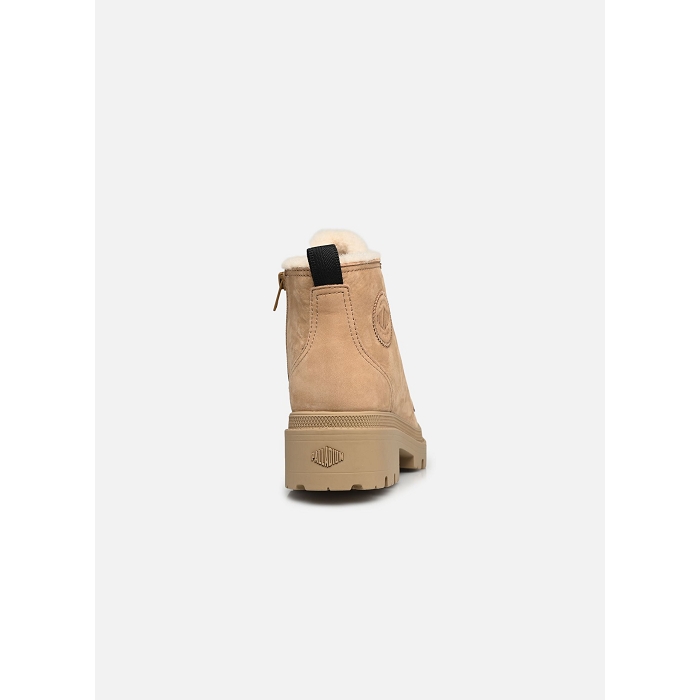 Palladium chaussures palladium pallabase ochre tan nubuk zip wl beige9153701_4
