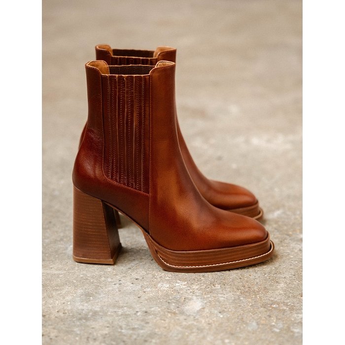 Bobbies chaussures bobbies deva chataigne cuir marron