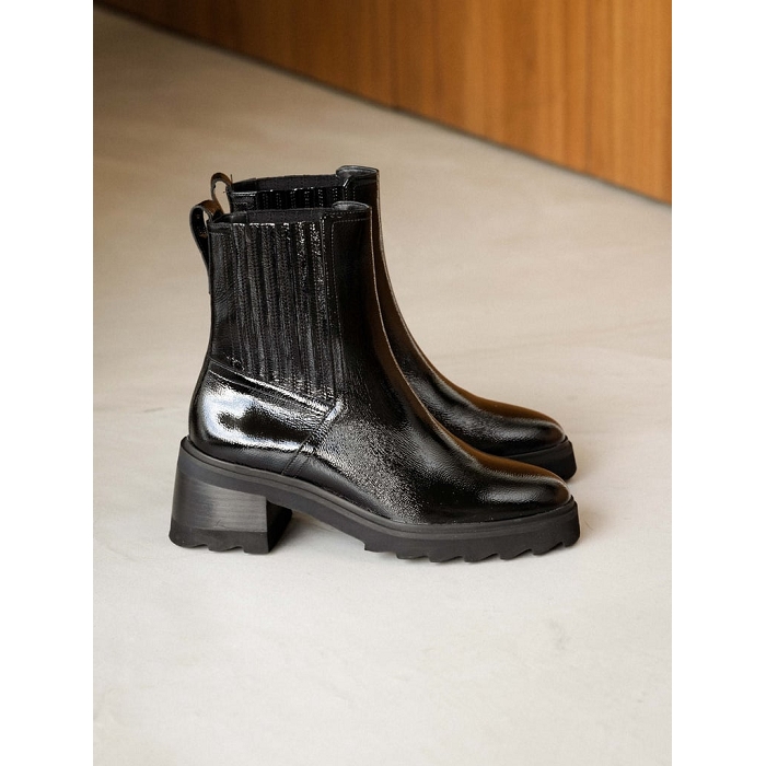 Bobbies chaussures bobbies lison noir vinyl noir