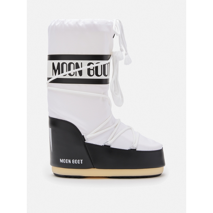 Moon boot chaussures moon boot icon nylon black white multicouleur