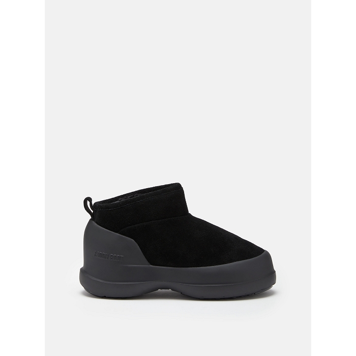 Moon boot chaussures moon boot black luna low boot suede noir