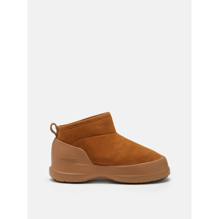 Moon boot chaussures moon boot cognac luna low boot suede marron