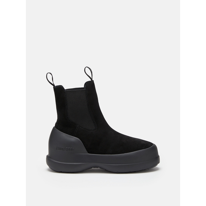 Moon boot chaussures moon boot black luna chelsea suede noir