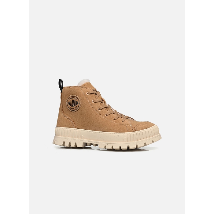 Palladium chaussures palladium pallashock zip warm dear brown marron