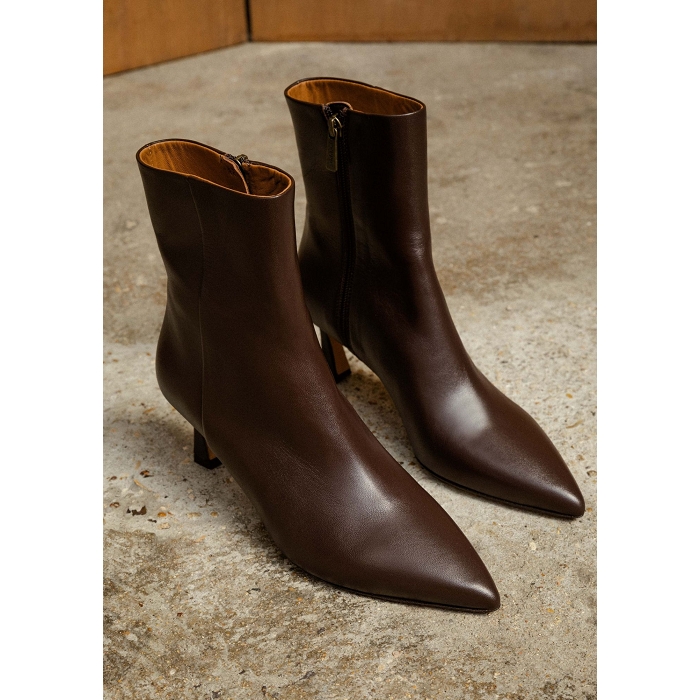 Bobbies chaussures bobbies audrey ristretto cuir agneau marron