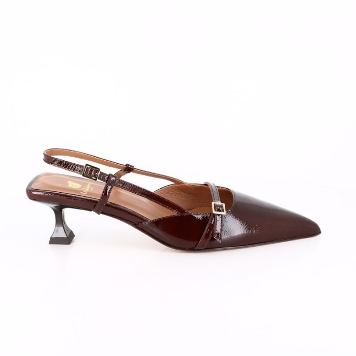 Bobbies famille bobbies reem ganache cuir verni froisse 