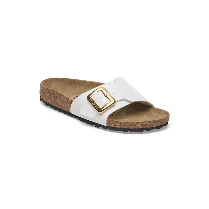 Birkenstock chaussures birkenstock catalina cushion buckle patent white 
