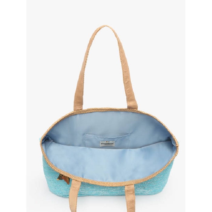 Les tropeziennes accessoires les tropeziennes sac shopping papier turquoise 9175201_2