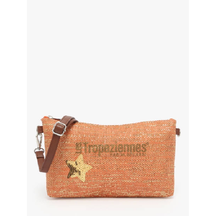 Les tropeziennes accessoires les tropeziennes pochette papier orange 