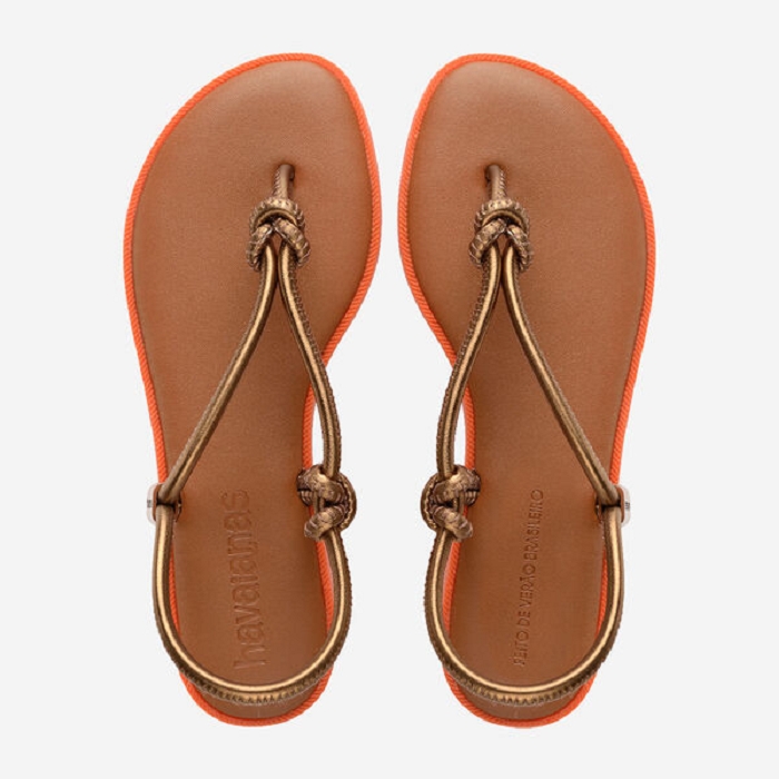 Havaianas chaussures havaianas una acai rust metallic copper 