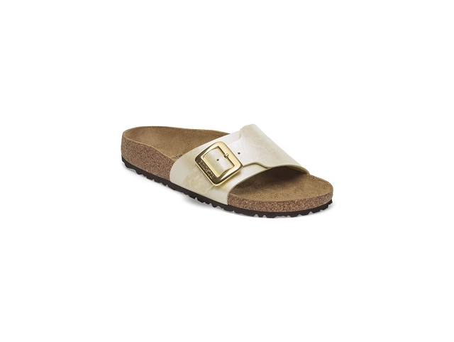 Birkenstock chaussures birkenstock catalina cushion buckle graceful pearl white 