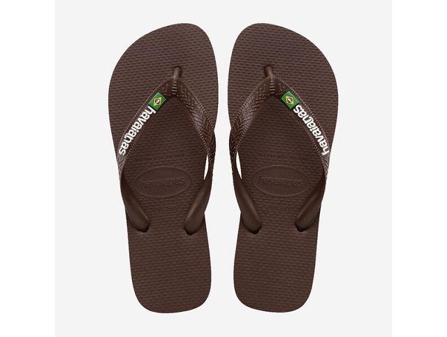 Havaianas chaussures havaianas brasil logo dark brown white 