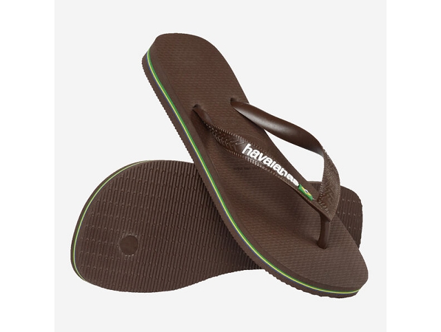 Havaianas chaussures havaianas brasil logo dark brown white 9182601_4