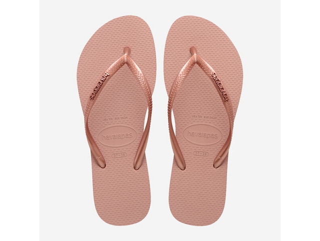 Havaianas chaussures havaianas slim logo metallic crocus rose golden blush 
