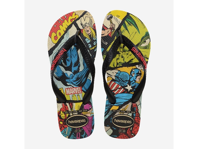 Havaianas chaussures havaianas top marvel classics black red 