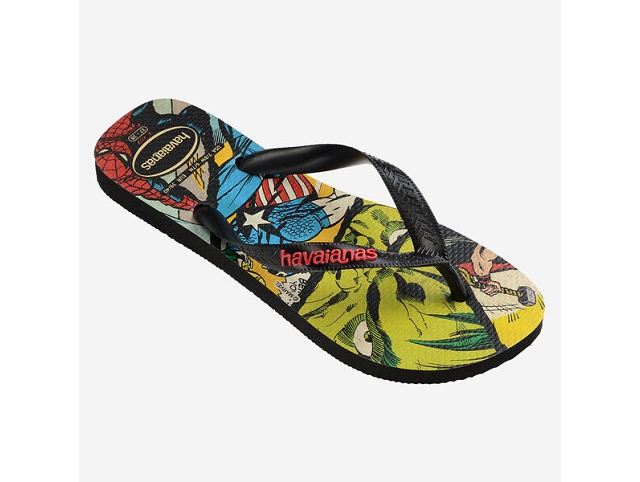 Havaianas chaussures havaianas top marvel classics black red 9184901_3