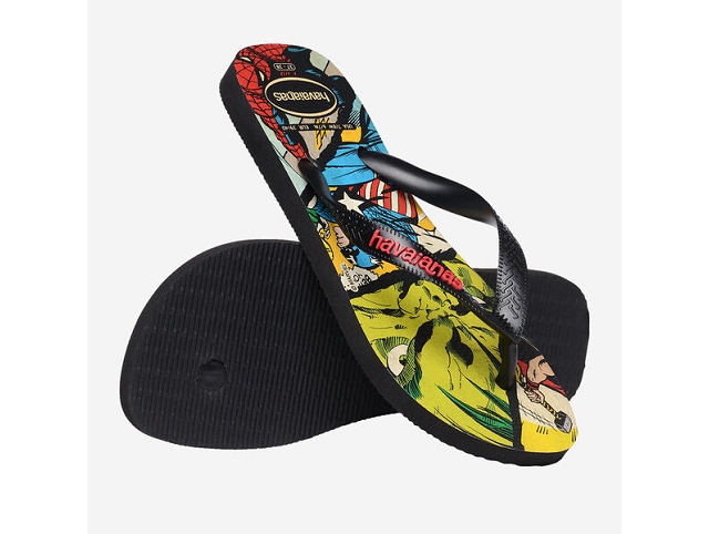 Havaianas chaussures havaianas top marvel classics black red 9184901_4