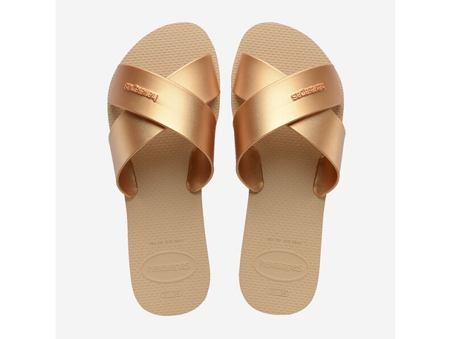 Havaianas chaussures havaianas aqua metallic golden 