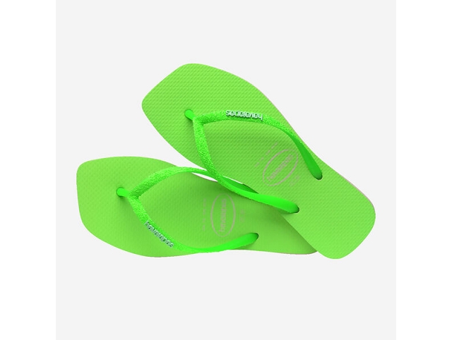 Havaianas chaussures havaianas slim square glitter neon beige green 