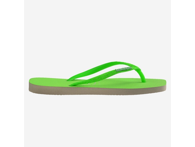Havaianas chaussures havaianas slim square glitter neon beige green 9187001_2