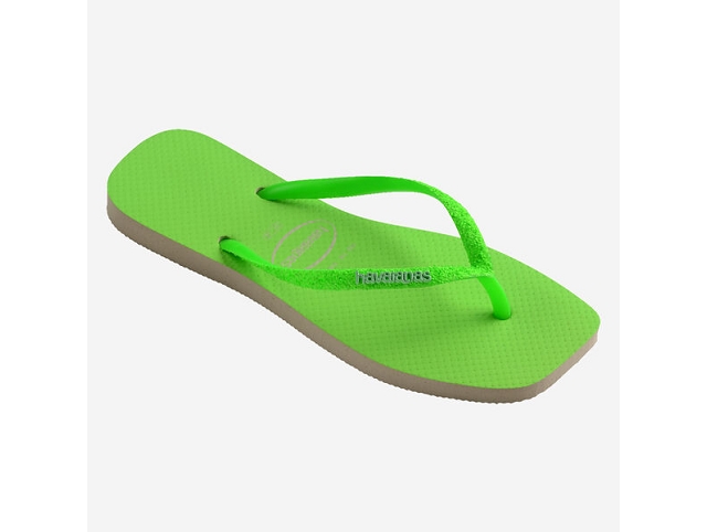 Havaianas chaussures havaianas slim square glitter neon beige green 9187001_3