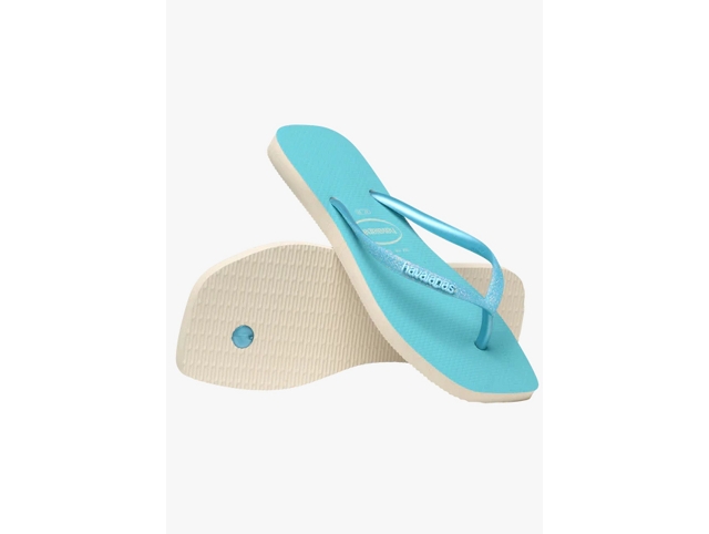Havaianas chaussures havaianas slim square glitter neon beige blue 9187101_4