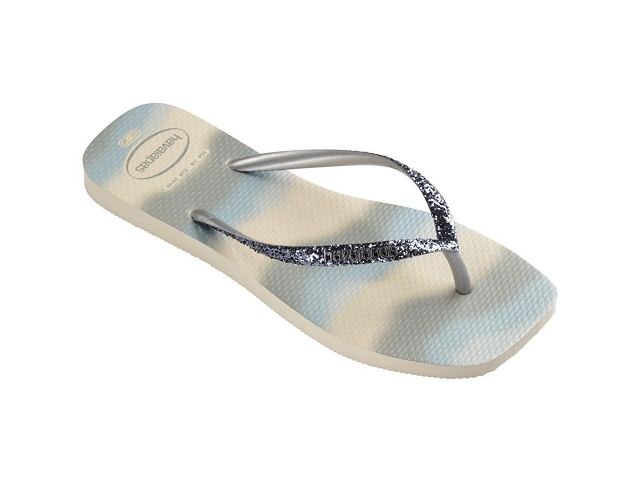 Havaianas chaussures havaianas styleslim square glitter party beige silver metallic 9187701_3