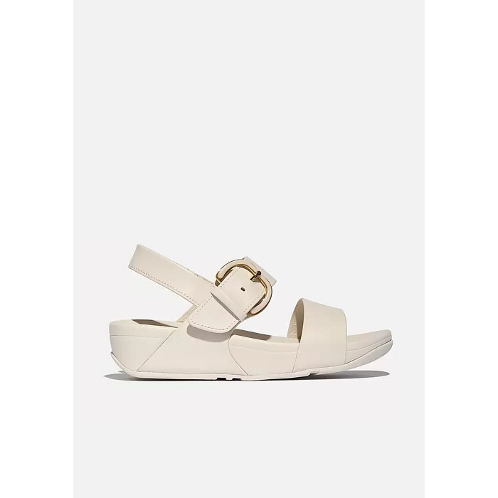 Fitflop famille fitflop lulu resin buckle leather back strap paris beige 