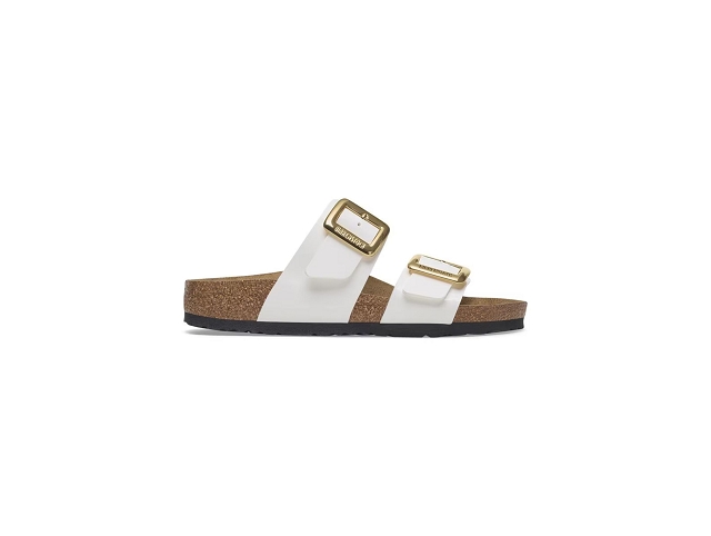 Birkenstock chaussures birkenstock sydney cushion buckle patent white 9189601_2