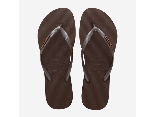 Havaianas chaussures havaianas slim logo metallic dark brown 