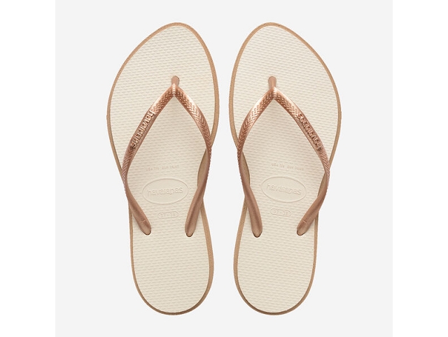 Havaianas chaussures havaianas slim point rose gold beige 