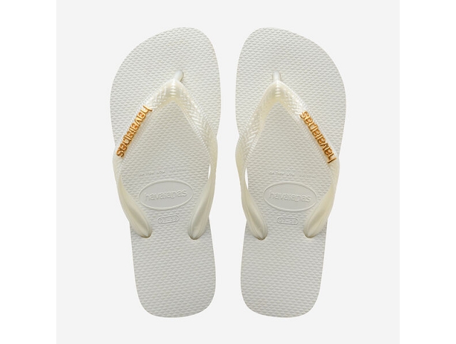 Havaianas chaussures havaianas top logo metallic white 