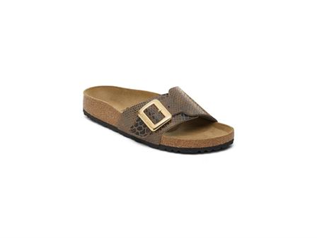 Birkenstock chaussures birkenstock catalina cushion buckle shiny snake sage 