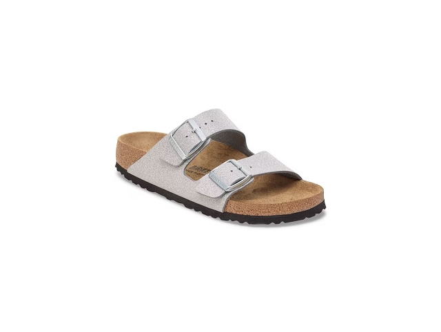 Birkenstock famille birkenstock arizona shiny glitter faded silver 