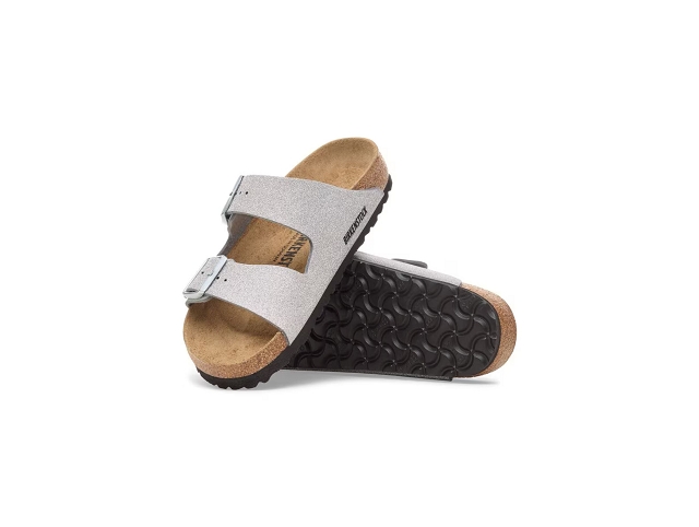 Birkenstock famille birkenstock arizona shiny glitter faded silver 9199701_3