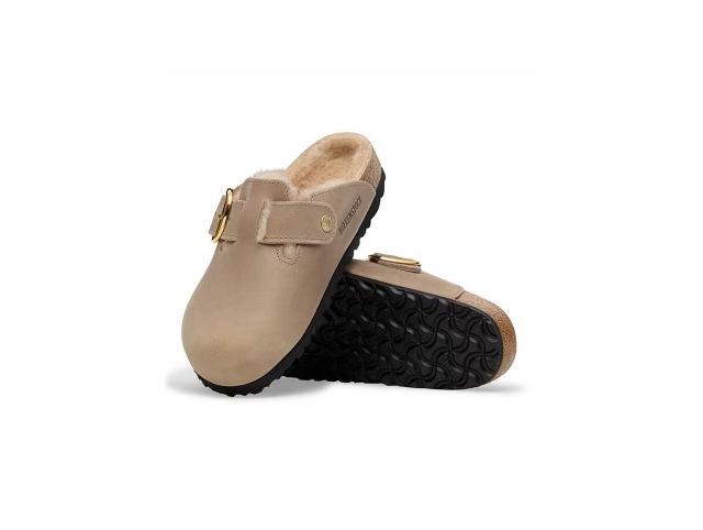 Birkenstock famille birkenstock boston big buckle shearling tabacco brown 9202701_2