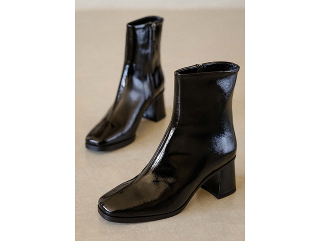 Bobbies famille bobbies scarlett noir vinyl cuir verni froisse 9205301_2