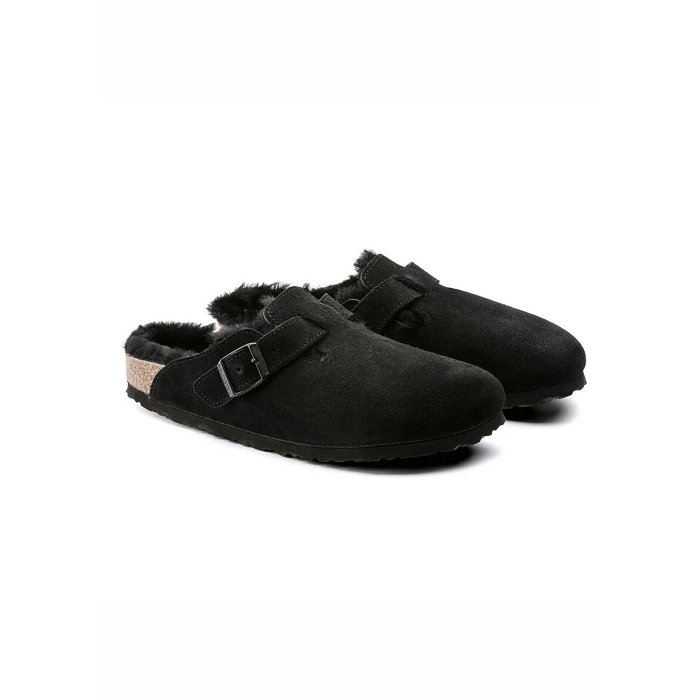 Birkenstock chaussures birkenstock boston shearling shimmer black 9205601_2