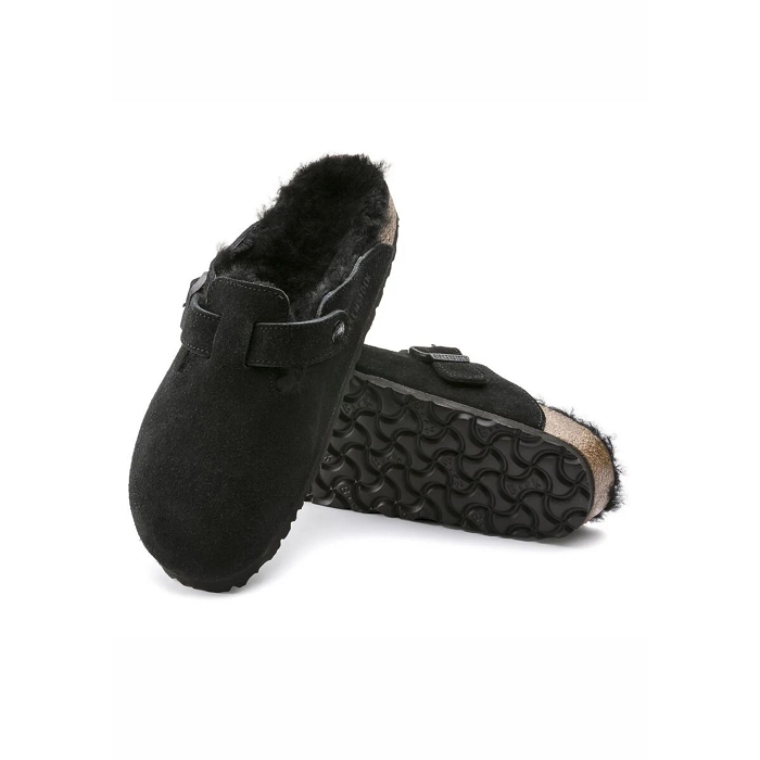 Birkenstock chaussures birkenstock boston shearling shimmer black 9205601_3