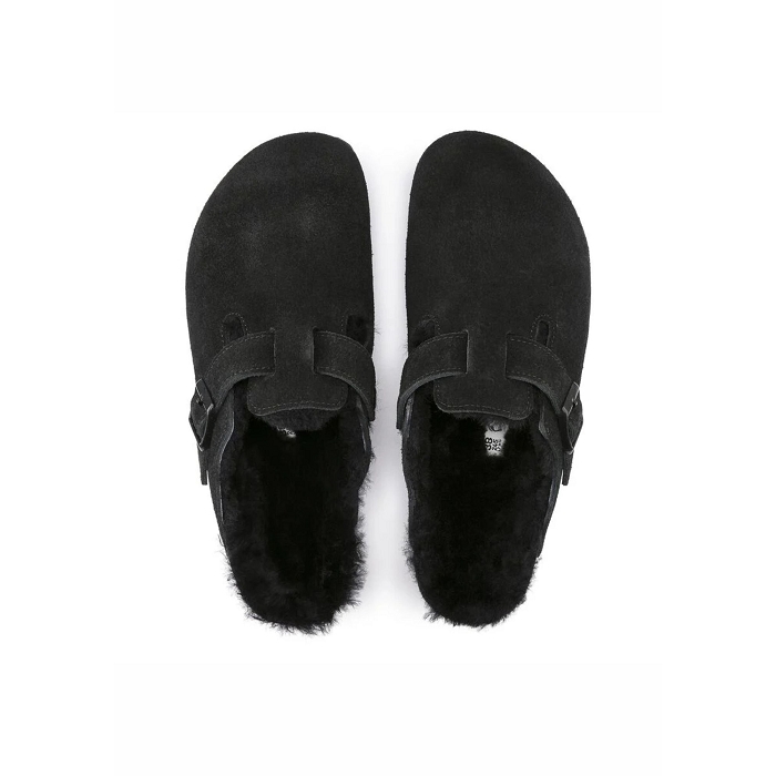 Birkenstock chaussures birkenstock boston shearling shimmer black 9205601_4