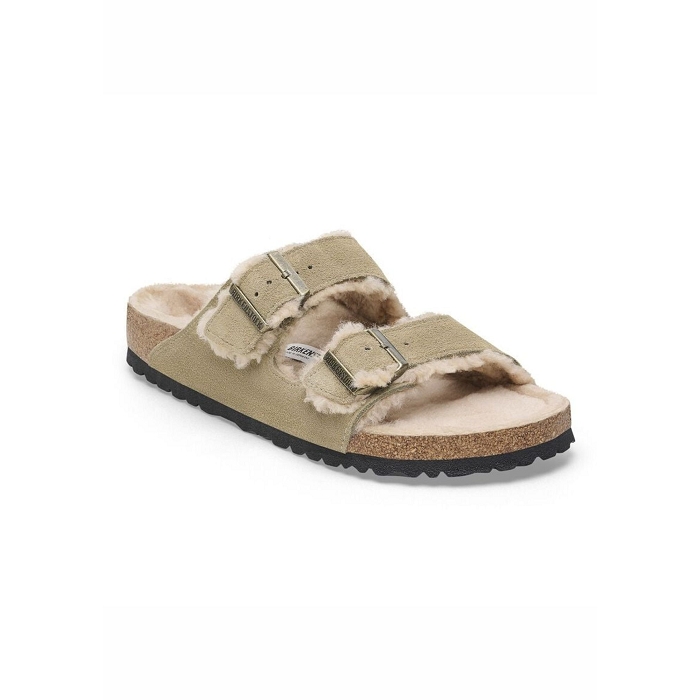 Birkenstock chaussures birkenstock arizona shearling cover sandcastle 