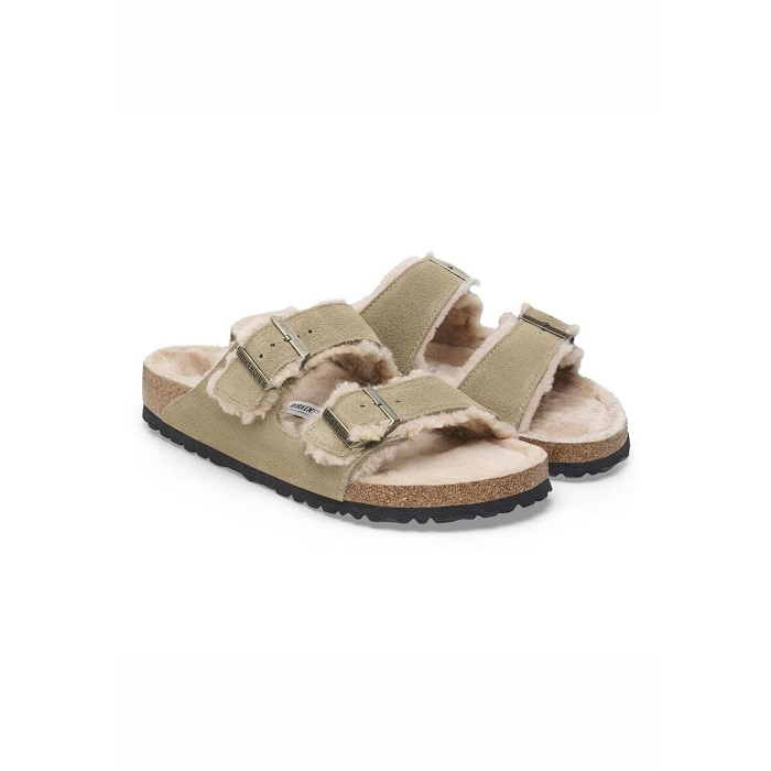 Birkenstock chaussures birkenstock arizona shearling cover sandcastle 9205701_2