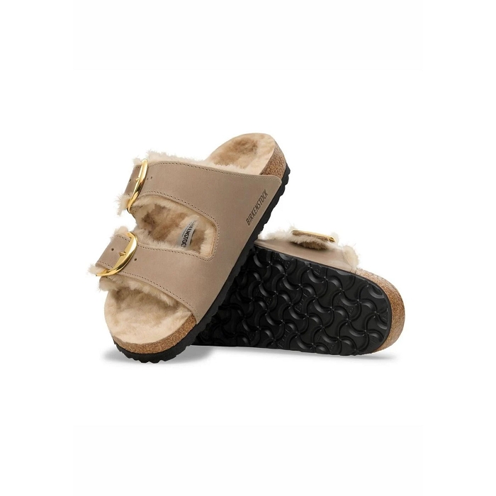 Birkenstock chaussures birkenstock arizona big buckle shearling tabacco brown 9206001_3