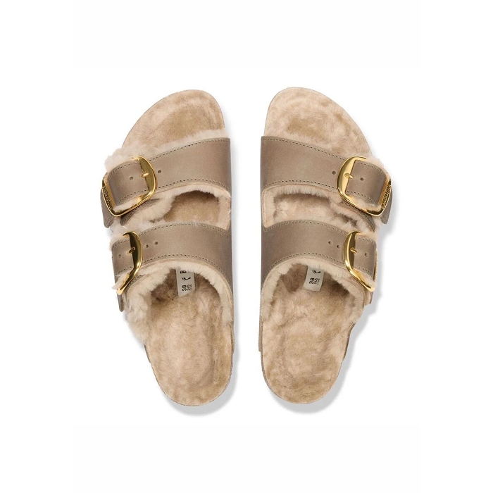 Birkenstock chaussures birkenstock arizona big buckle shearling tabacco brown 9206001_4