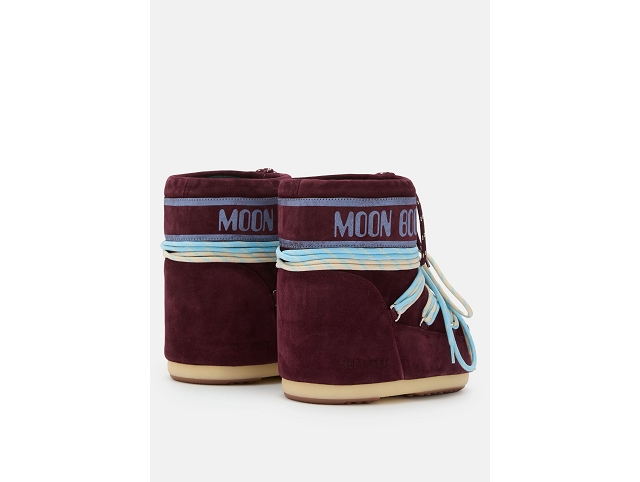 Moon boot famille moon boot icon low suede laces burgundy 9207301_2