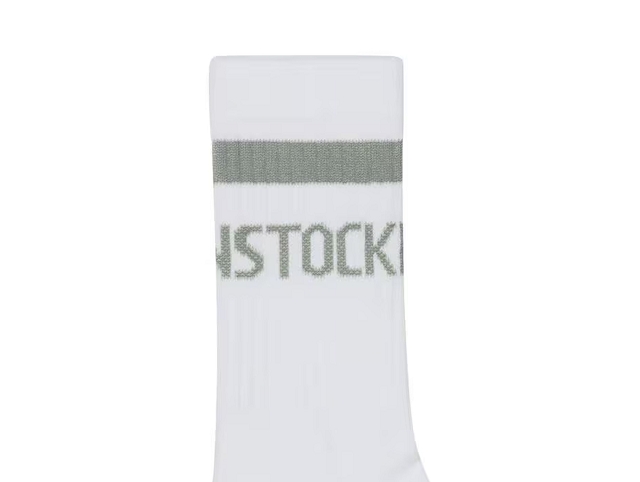 Birkenstock accessoires birkenstock chaussettes crew stripe white pure sage 9208301_2