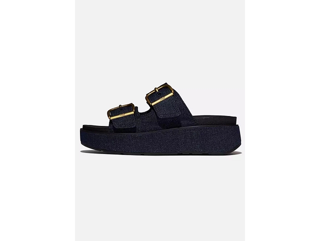 Fitflop chaussures fitflop gen ff max buckle two bars dark denim 