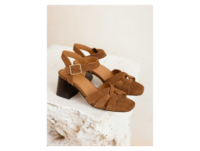 Bobbies chaussures bobbies esther camel cuir suede 