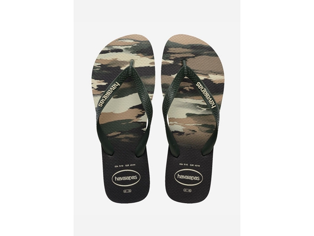 Havaianas chaussures havaianas top camu black green olive 
